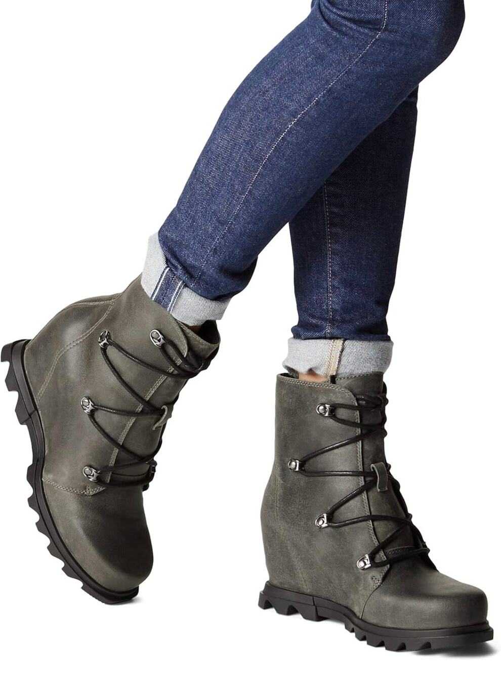 Sorel Joan of Arctic III Gray Wedge Boots